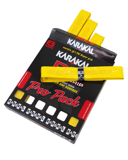 Karakal PU Super Grip Geel Pro Pack open packaging